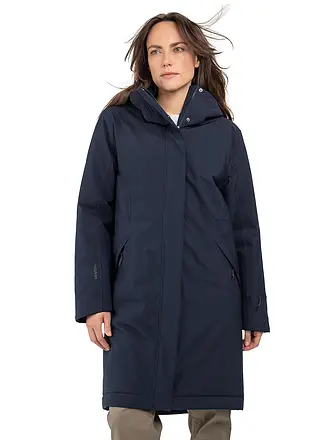 SCHÖFFEL | Damen Wintermantel Style Gregale Hoodie | dunkelblau